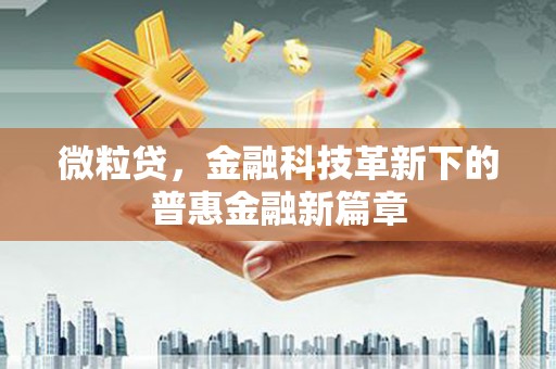 济源微粒贷，金融科技革新下的普惠金融新篇章