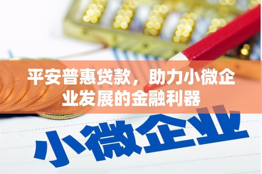 济源平安普惠贷款，助力小微企业发展的金融利器
