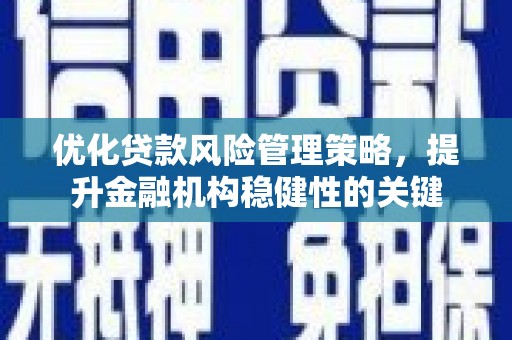 济源优化贷款风险管理策略，提升金融机构稳健性的关键