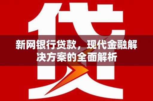 济源新网银行贷款，现代金融解决方案的全面解析