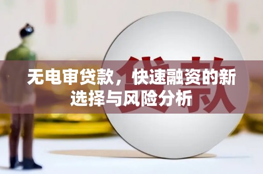 济源无电审贷款，快速融资的新选择与风险分析