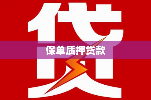 济源保单质押贷款