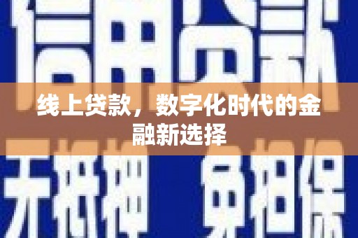 济源线上贷款，数字化时代的金融新选择