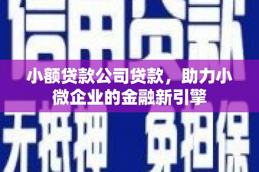 济源小额贷款公司贷款，助力小微企业的金融新引擎