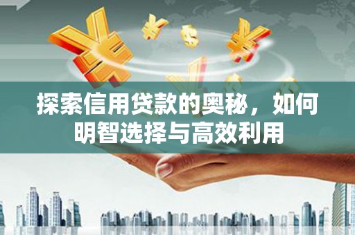 济源探索信用贷款的奥秘，如何明智选择与高效利用