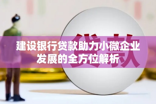 济源建设银行贷款助力小微企业发展的全方位解析