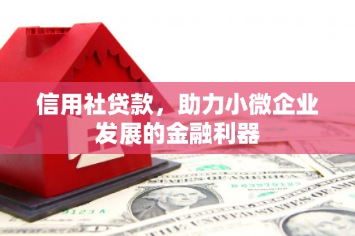 济源信用社贷款，助力小微企业发展的金融利器