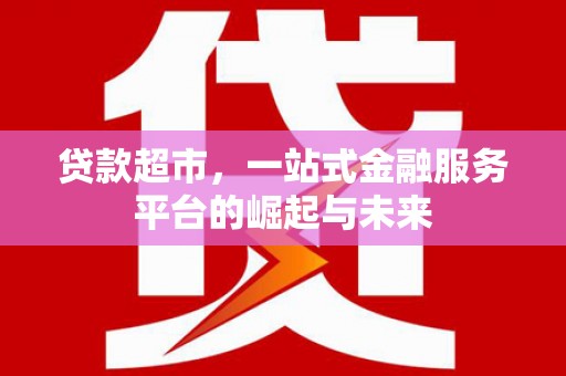 济源贷款超市，一站式金融服务平台的崛起与未来