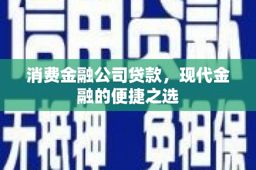 济源消费金融公司贷款，现代金融的便捷之选